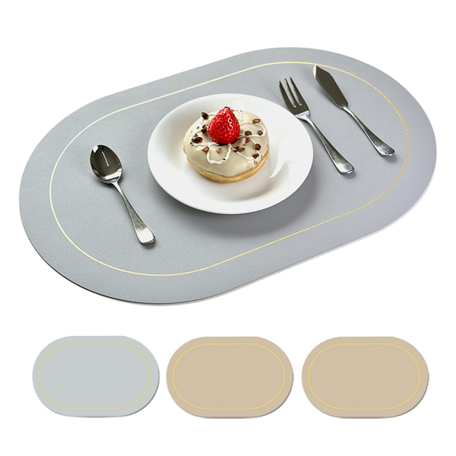 브리뷰 라일리 무독성 양면 식탁매트 4매 세트, 그레이 + 베이지, 45 X 30 cm, 1세트 10,990원