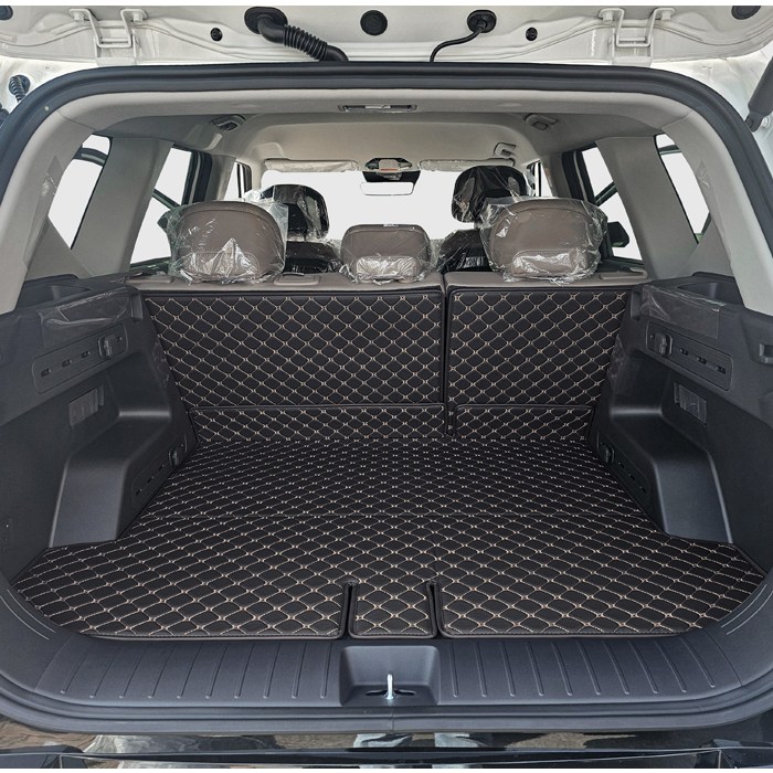 카프트 EV5 호환 트렁크매트 프리미엄 퀼팅 가죽 차박 용품, 블랙-블랙 69,000원