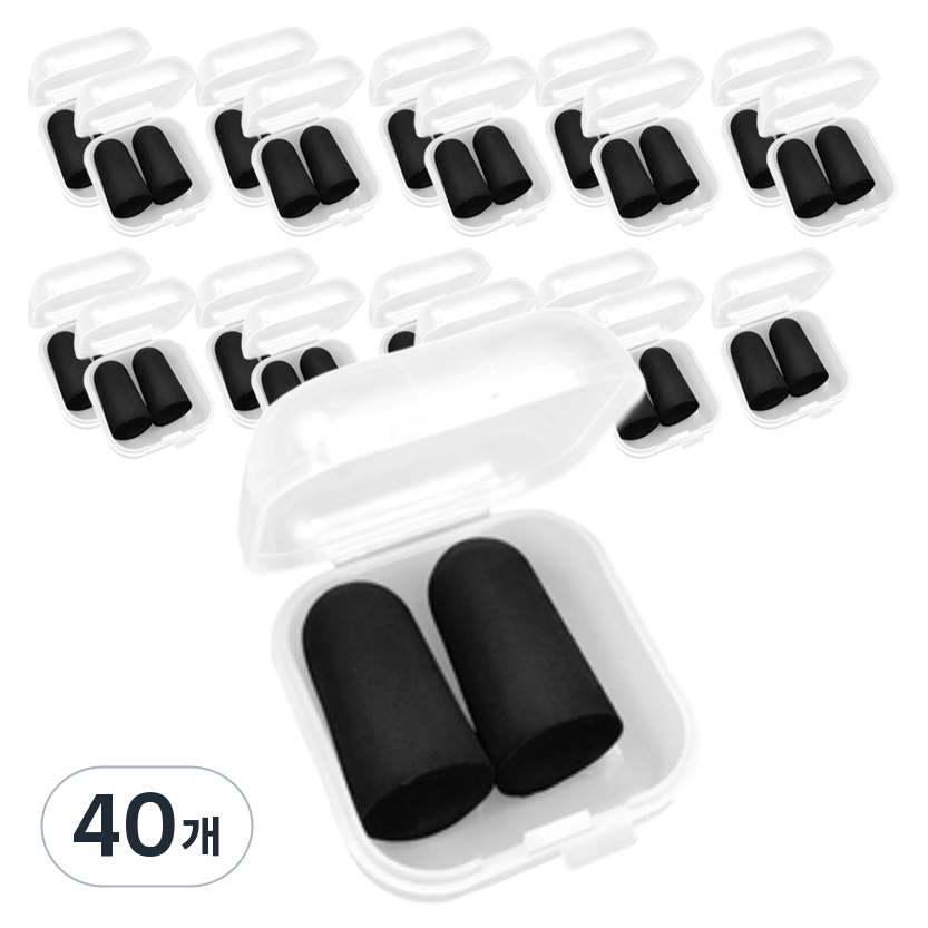디케이원 예쁜 소음방지 귀마개 블랙A 1.4 x 2.8 cm, 40개, 2개입 18,800원