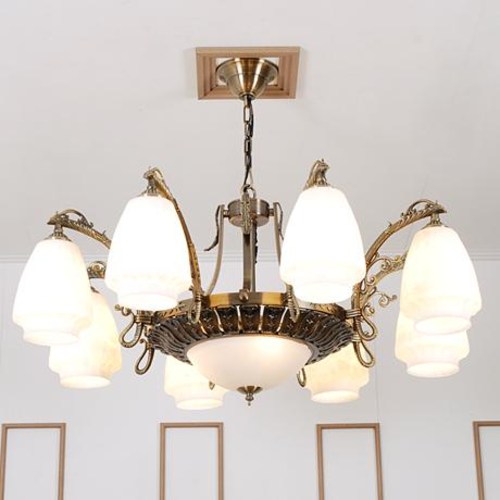 미켈란 11등 신주 브론즈 펜던트 샹들리에 엔틱샹들리에 유리갓샹들리에조명 1,008,000원