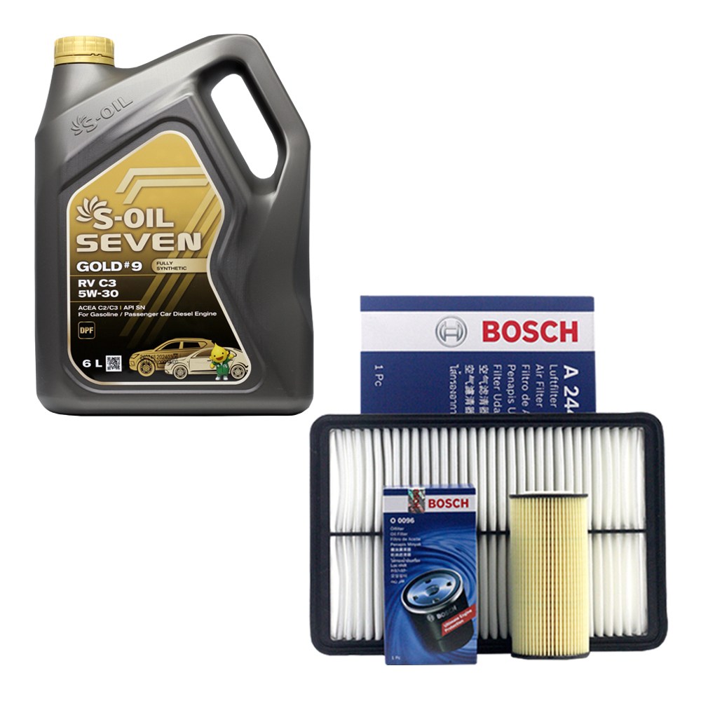 올뉴스포티지QL 1.7 디젤 엔진오일 에스오일 세븐골드RV 5W30 6리터 보쉬 필터 세트 53,000원