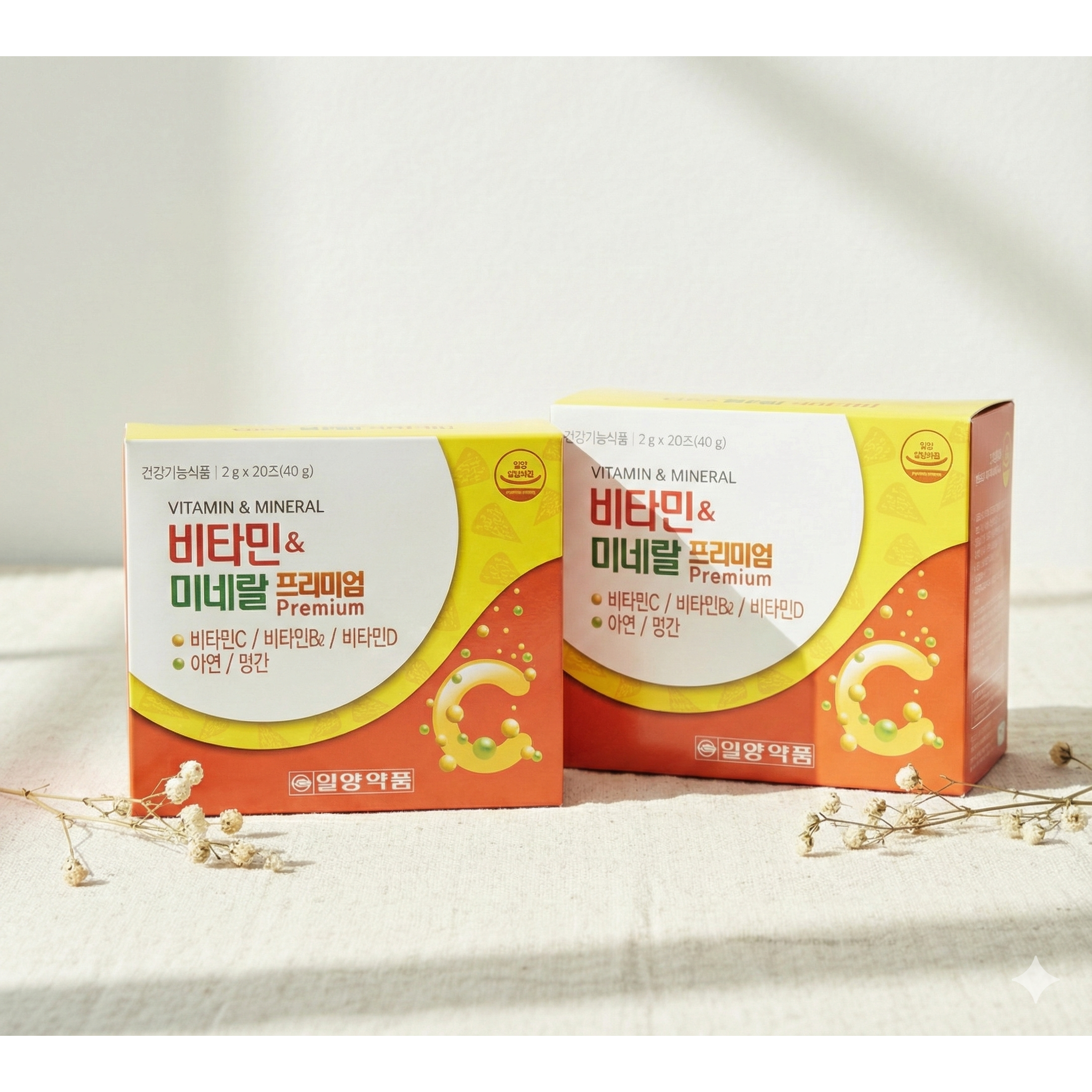일양약품 비타민 & 미네랄 프리미엄 /2gx20포  premium 비타민 c/비타민 B2/비타민D, 아연,망간 57,990원