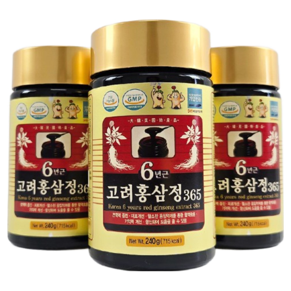 6년근 고려홍삼정365 1박스 홍삼농축액 [240g x 4] 국내산 100% 6년근 홍삼진액 44,000원