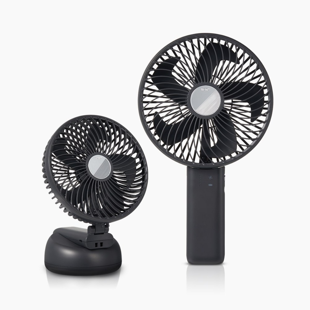 프롬비 윈드스핀 빅팬 휴대용 탁상용 겸용 폴더블 선풍기 손선풍기 FB150, 쿨그레이(본품+크래들 SET) 59,800원