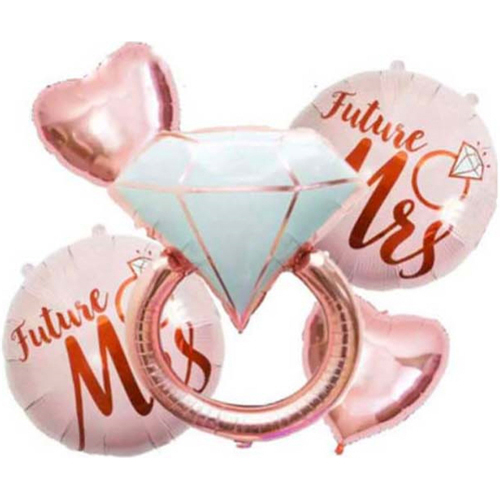 미미파티 프로포즈 브라이덜샤워 반지 하트 풍선 세트 7,600원