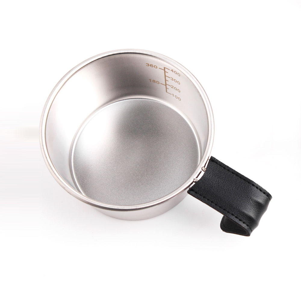 시에라컵 가죽손잡이 세트 스테인레스 눈금 캠핑컵, 1개, 블랙 색상 4,900원