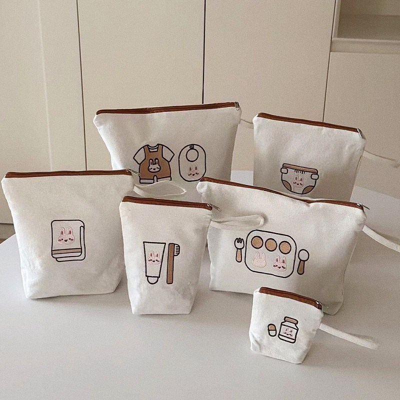 시월에인절 어린이집 준비물 방수 유치원 파우치, 토끼 23,500원