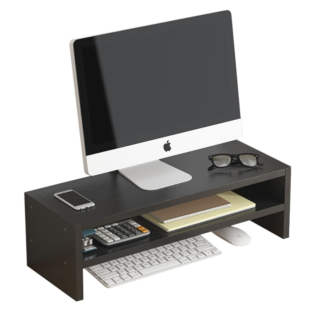 기본형 2단 수납형 모니터받침대 책상정리, 블랙 11,090원