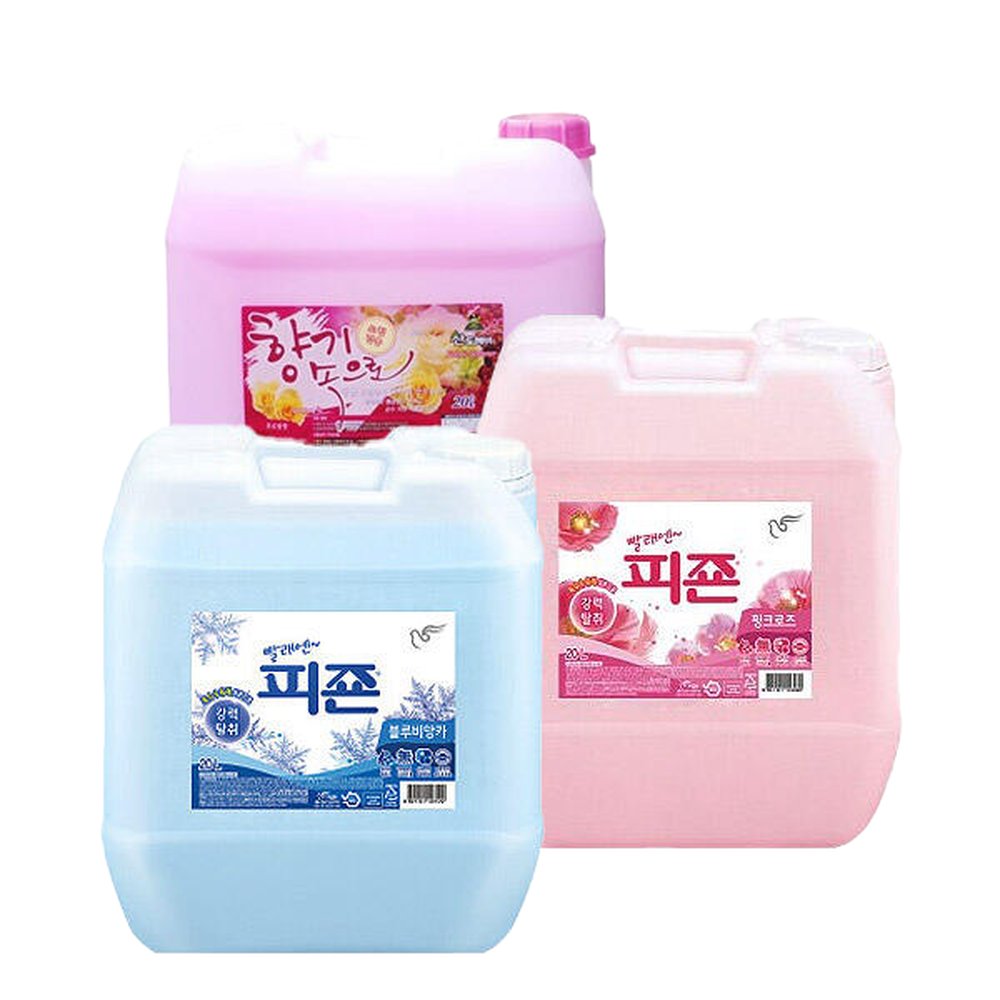 피죤 섬유유연제 세탁세제 대용량 20L 말통 핑크로즈 블루비앙카 26,220원