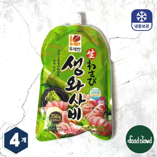 냉동 뚜레반 생와사비 고추냉이, 750g, 4개 34,200원