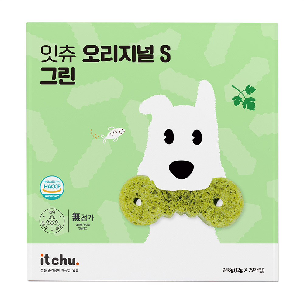 잇츄 오리지널 S 개껌 강아지 덴탈껌 치석제거 대용량 간식 79개입, 연어+파슬리, 948g, 1개 46,850원