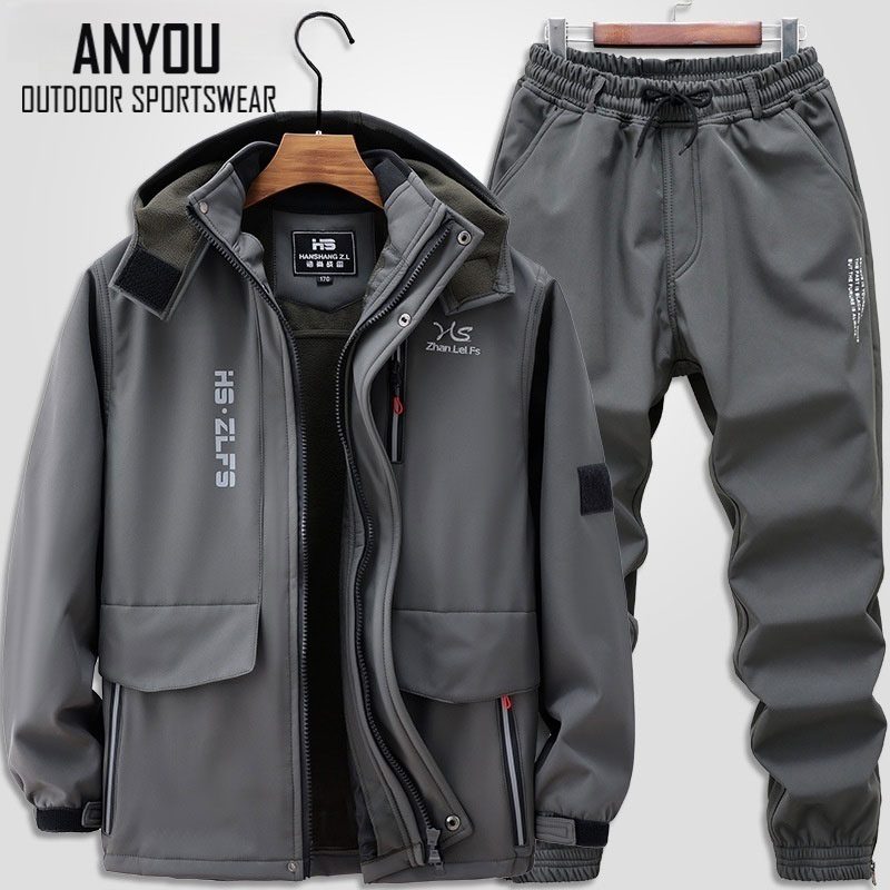 ANYOU 겨울 남자 방수 기모 보온 상하의 세트 방한복 아웃도어 작업복 따듯한 19,800원