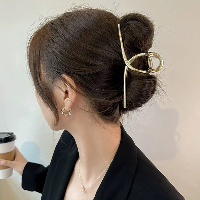 2종 세트 미야미 13cm 빅사이즈 유광 골드 실버 메탈 집게핀 5,800원