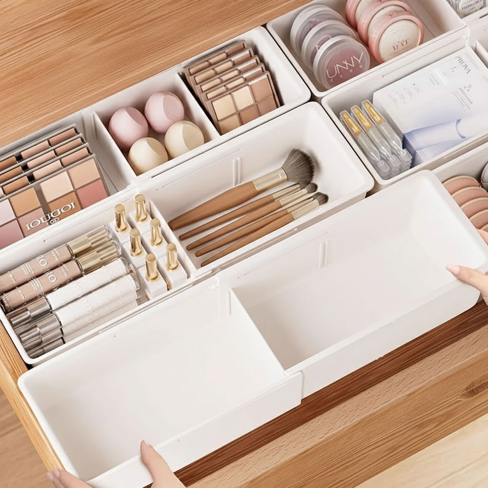 휴핏트 길이조절 칸막이 서랍 정리함, 2개, 화이트 9,900원