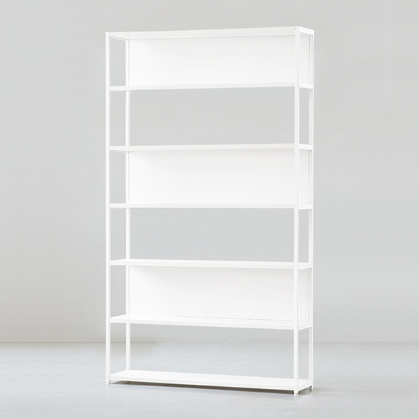 [두닷] 콰트로 1200 6단 철제 책장, 에어화이트(선반)+딤블랙(프레임) 319,000원