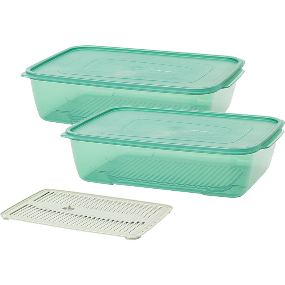 이지앤프리 튼튼이 냉동실 정리 용기 웨이브킵 6500ml x 2p + 채반 대, 1세트 13,540원