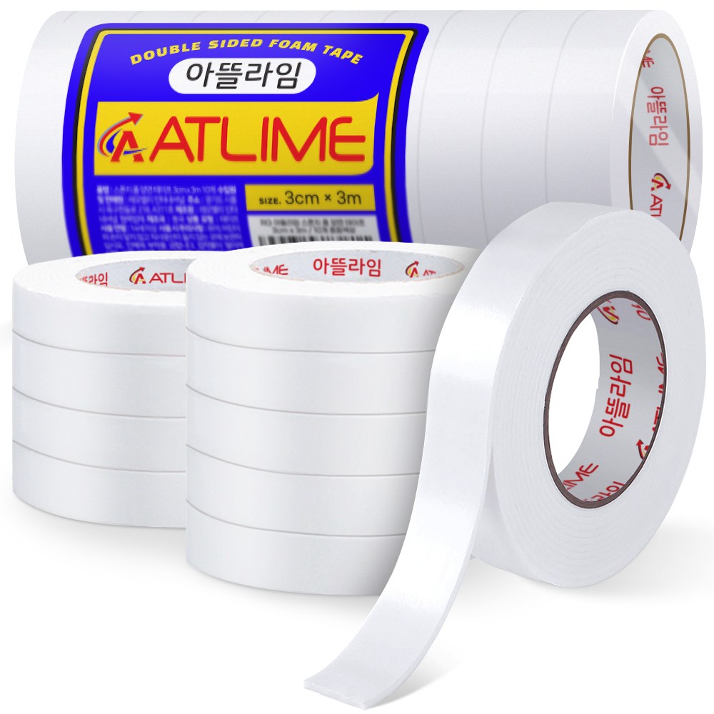 아뜰라임 다용도 스폰지 초강력 접착 폼 양면 테이프 3cm x 3m 8,980원