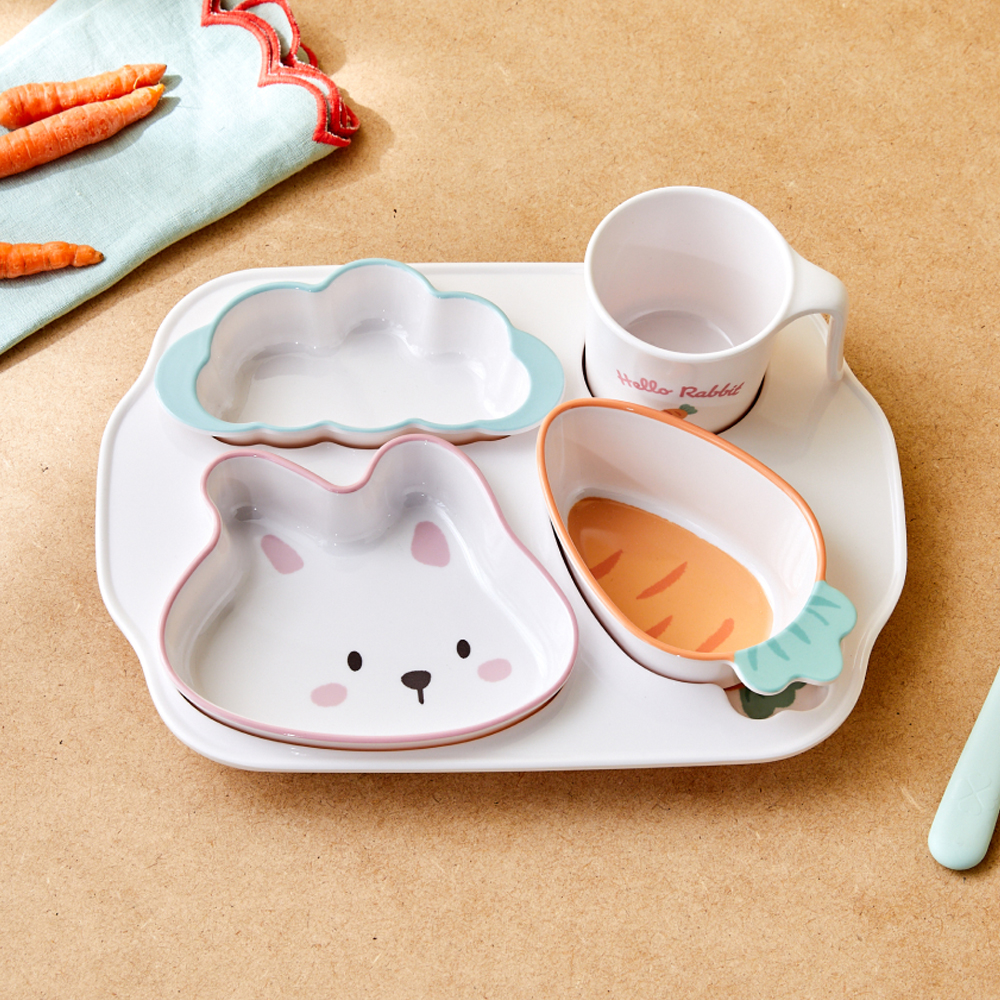 모던하우스 아동용 ON 멜라민 토끼 식기 식판 5종 세트 22,220원