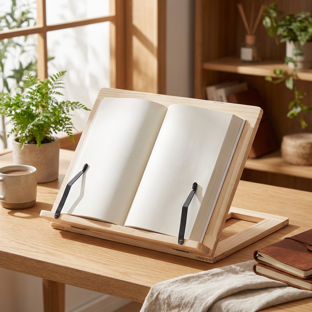 리브로아 원목 소나무 각도조절 독서대 노트북 태블릿 거치대, 우드 11,900원