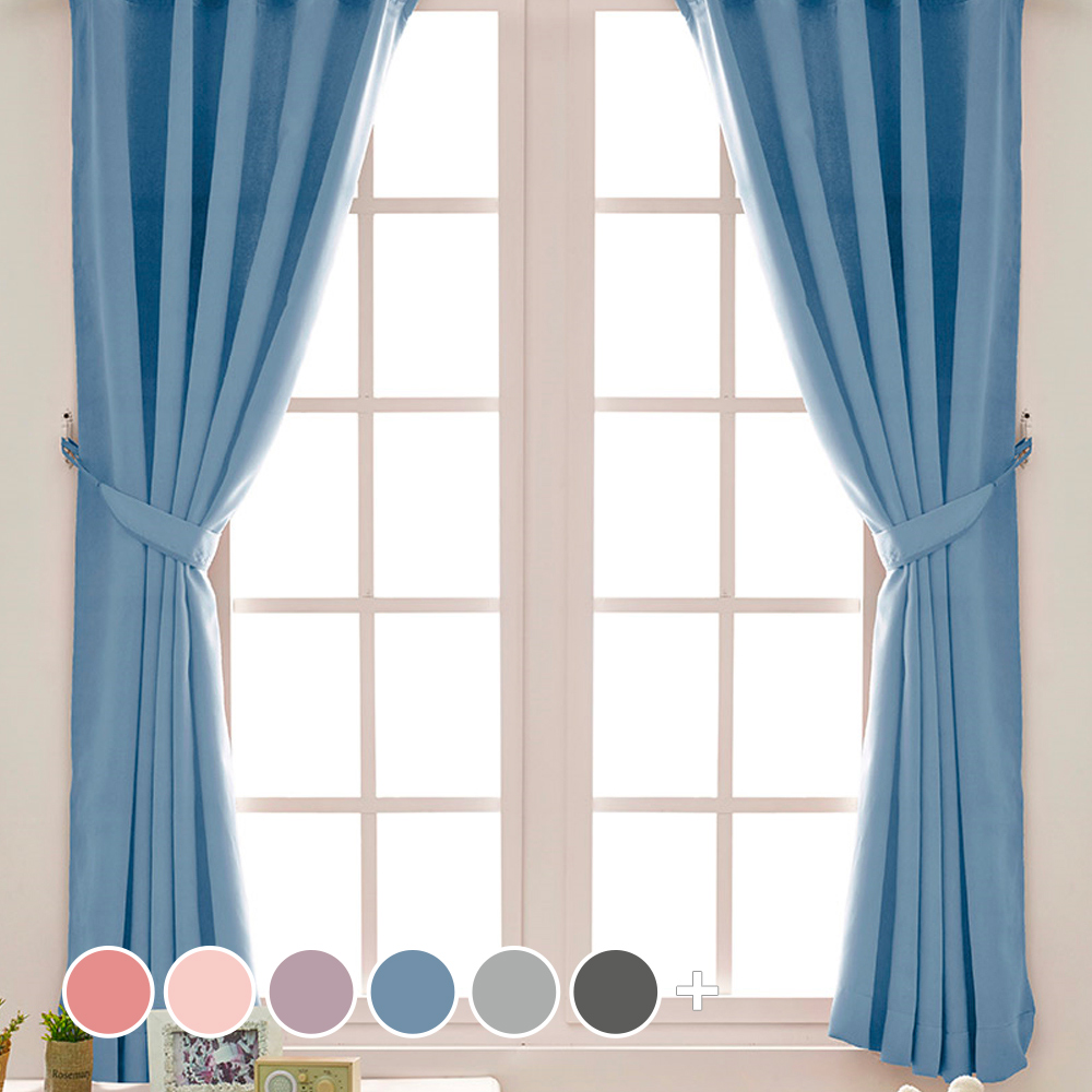 더자리 아일렛형 솔리드 암막 커튼 2p + 끈 2p 세트 22,410원