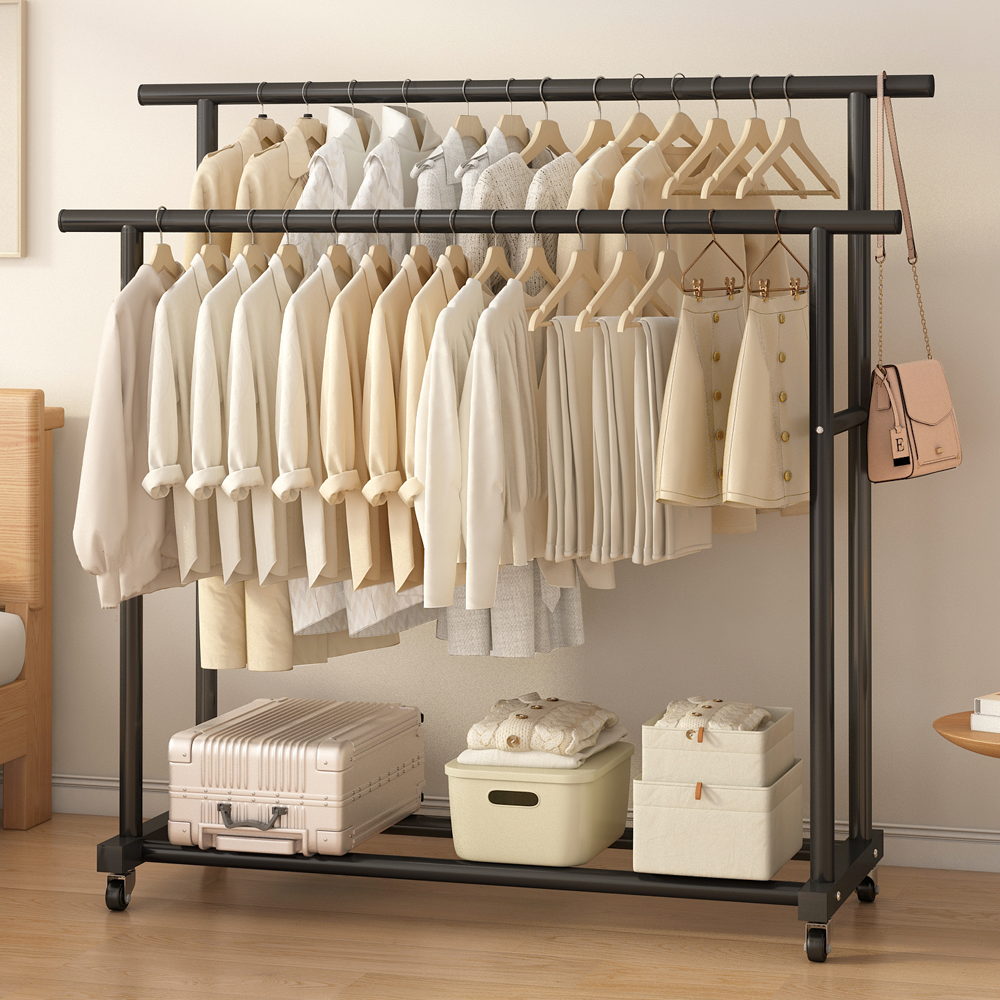 모파인 2단 이동식행거 업그레이드 대용량 수납공간 하단 수납 튼튼한 이동식행거 19,900원