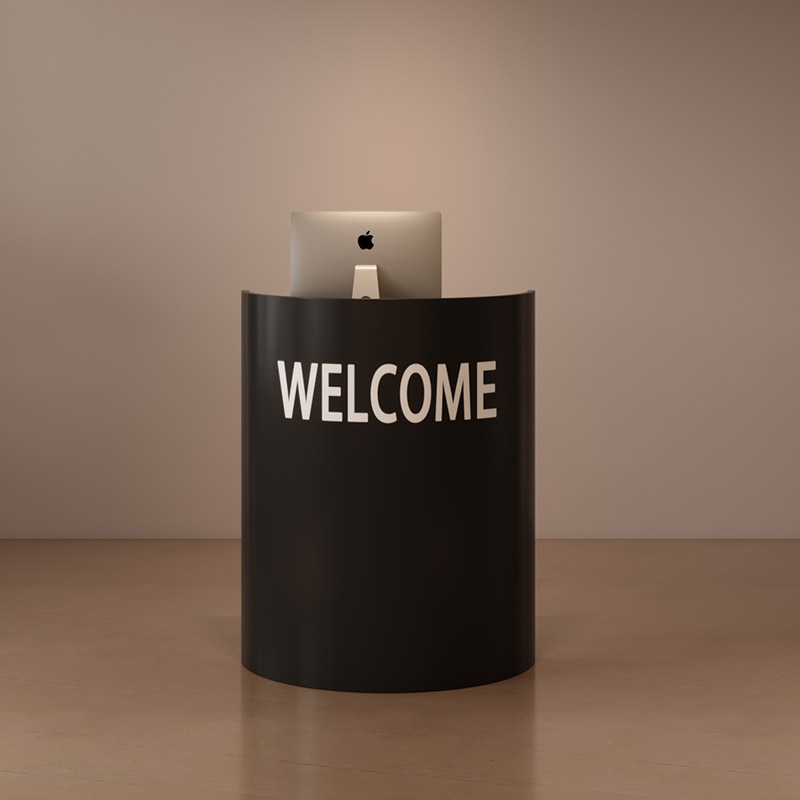 업소용 철제 카운터 인포메이션 리셉션 곡선형 프론트 데스크  계산대 매장 인테리어 소품 308,530원