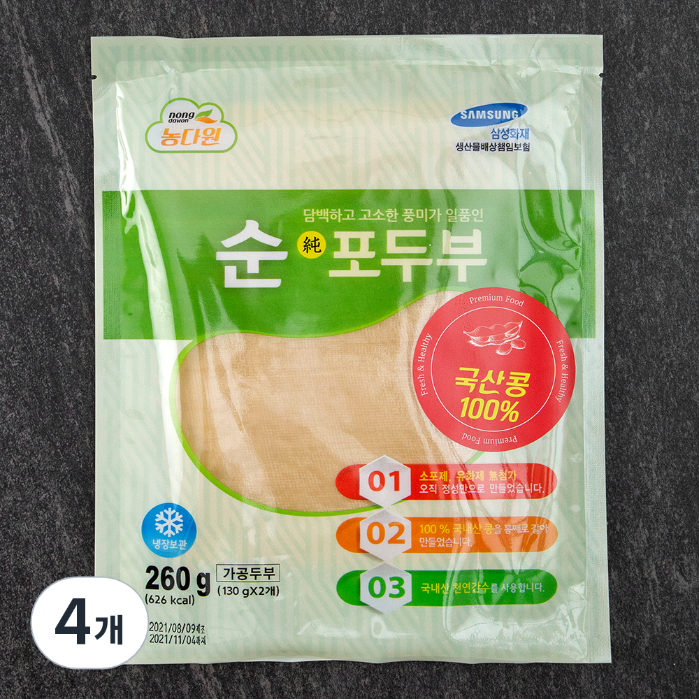 농다원 국산 포두부, 260g, 4개 39,740원