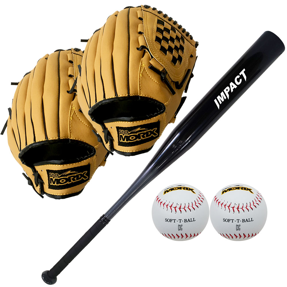 프로모릭스 우투글러브 2개+임팩트 야구배트1+야구공1 캐치볼과 펑고세트를 겸한 야구세트 59,900원