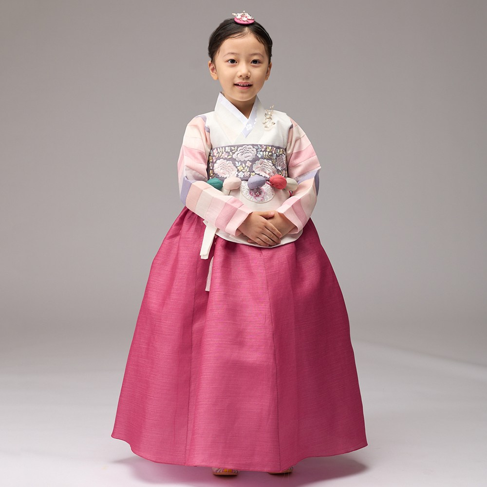 여아한복 연아색동아이당의진달래 브로찌포함(백일-10호)[색동복주머니 증정] 88,000원