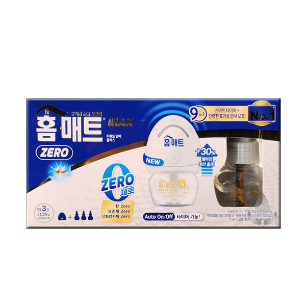 홈매트 타이머형 훈증기+제로 리퀴드 알파 리필 45일 3입 19,870원