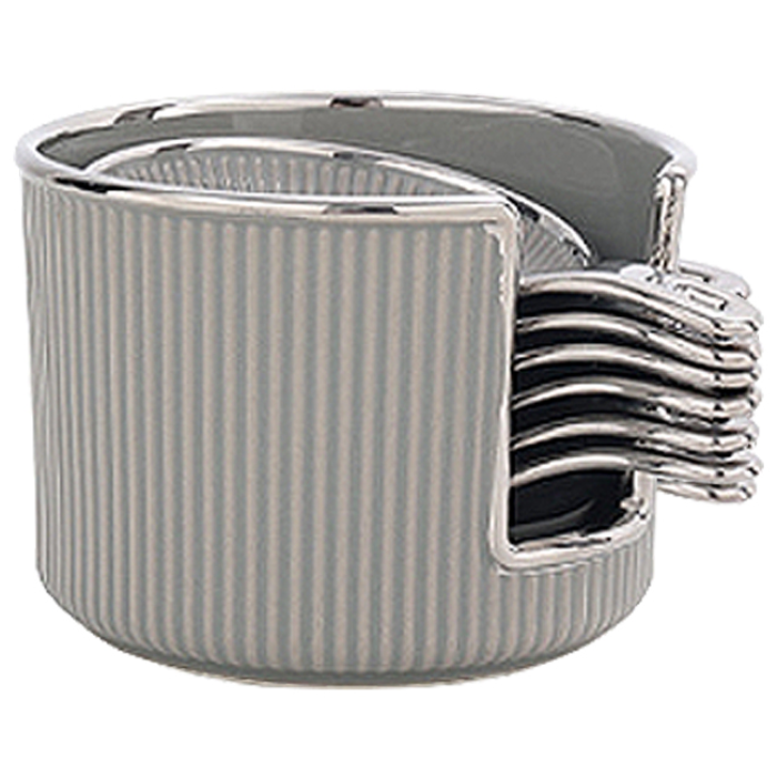 6개 세트 북유럽 스타일 손잡이 앞접시 전용 수납통 포함 예쁜 앞 접시 반찬 그릇 나눔 찬기 도자기 핸들 플레이트 모던 디저트 플레이팅 원형 25,900원