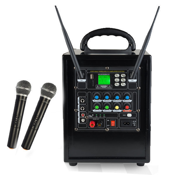 무선마이크2채널 USB 녹음 행사용 이동식앰프스피커 306,000원