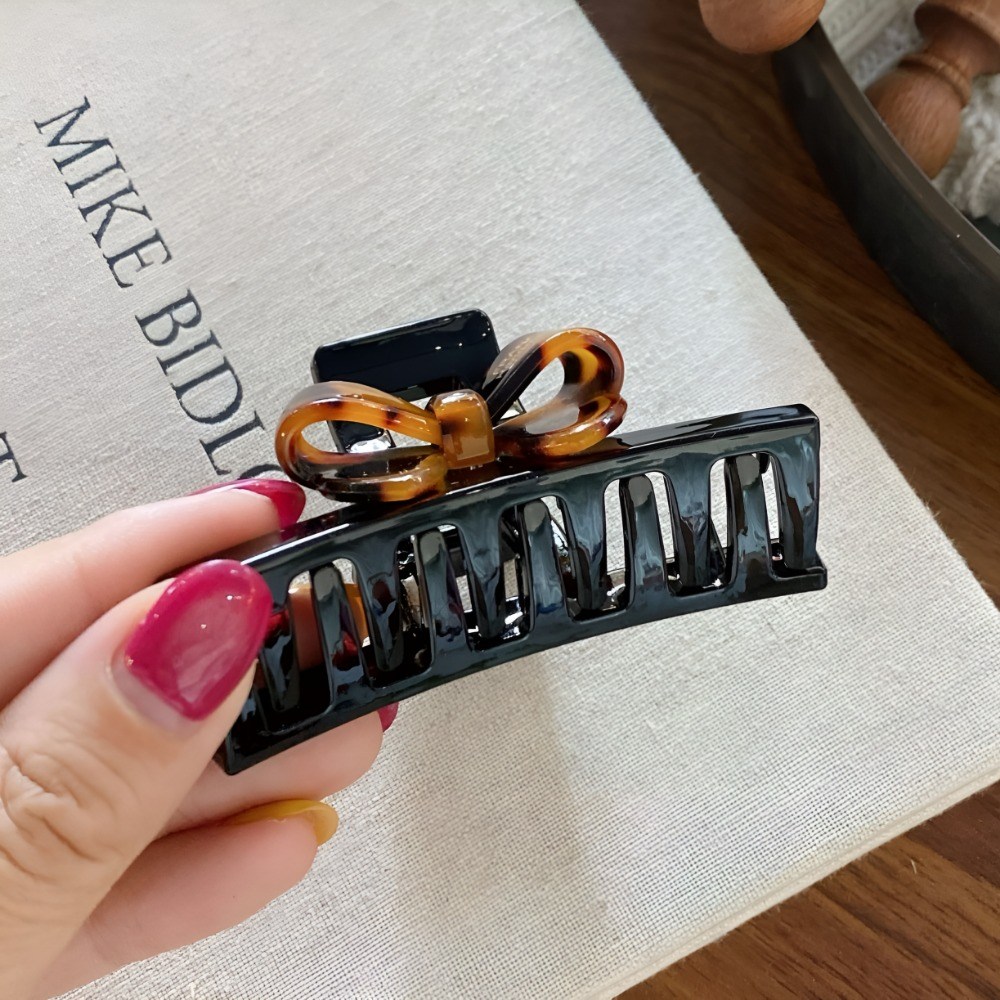 COCOMONSTER 프리미엄 셀롤로오스 리본 올림머리 헤어 집게핀 반머리 집게핀 8cm 19,000원