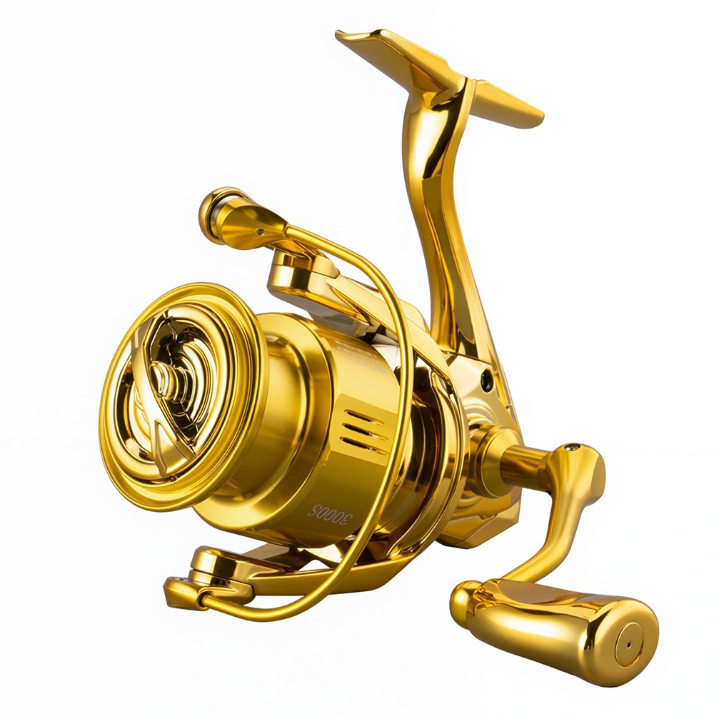 Huidiao 워터프루프 방수 스피닝릴 루어낚시릴 6+1 금속 더블 실드 베어링 5kg 드래그 CNC 나사식 접이 핸들, 골드, AS2500S 51,900원