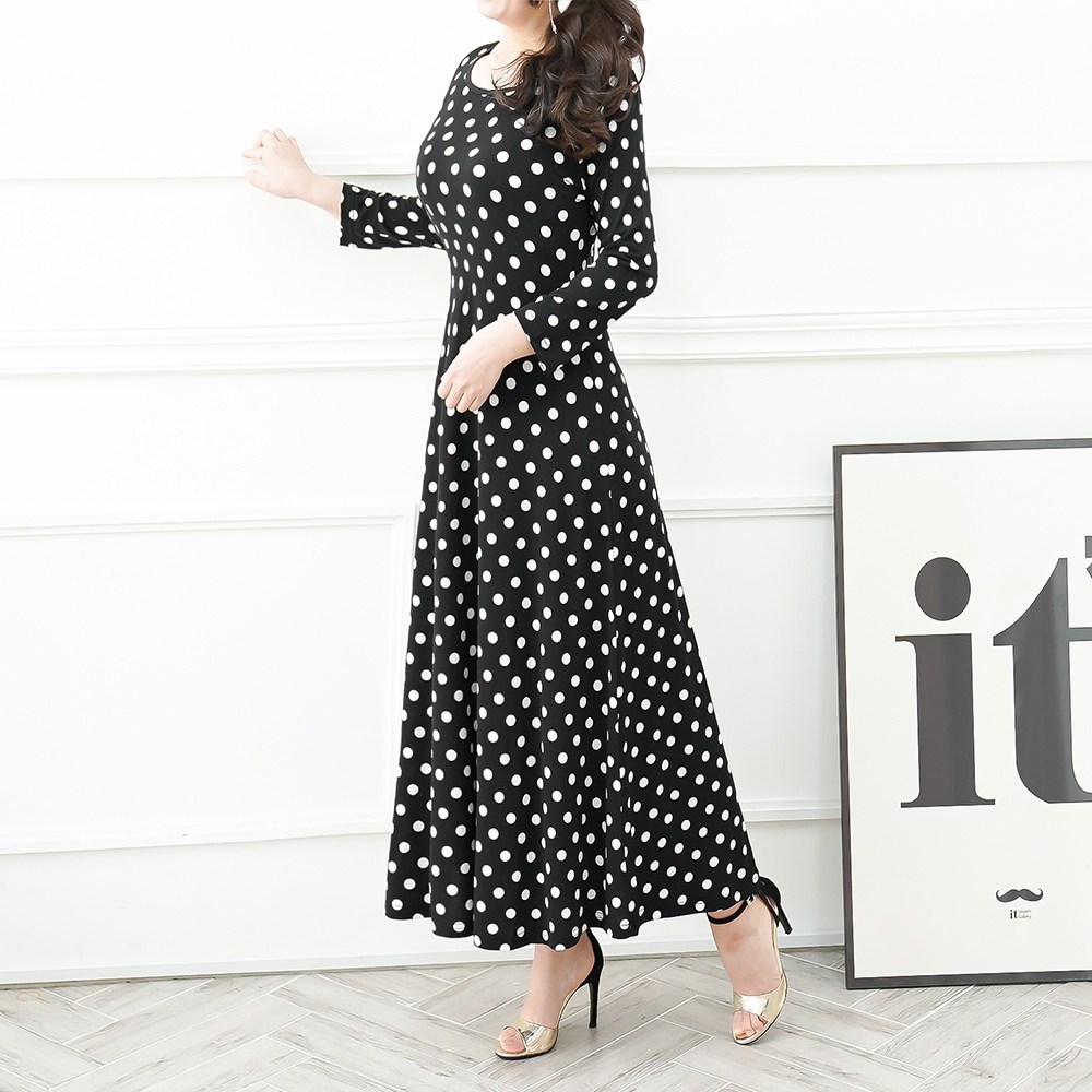 바닐라나인 구김없는 원단 A라인 플레어 긴팔 롱원피스 홈드레스 18,800원