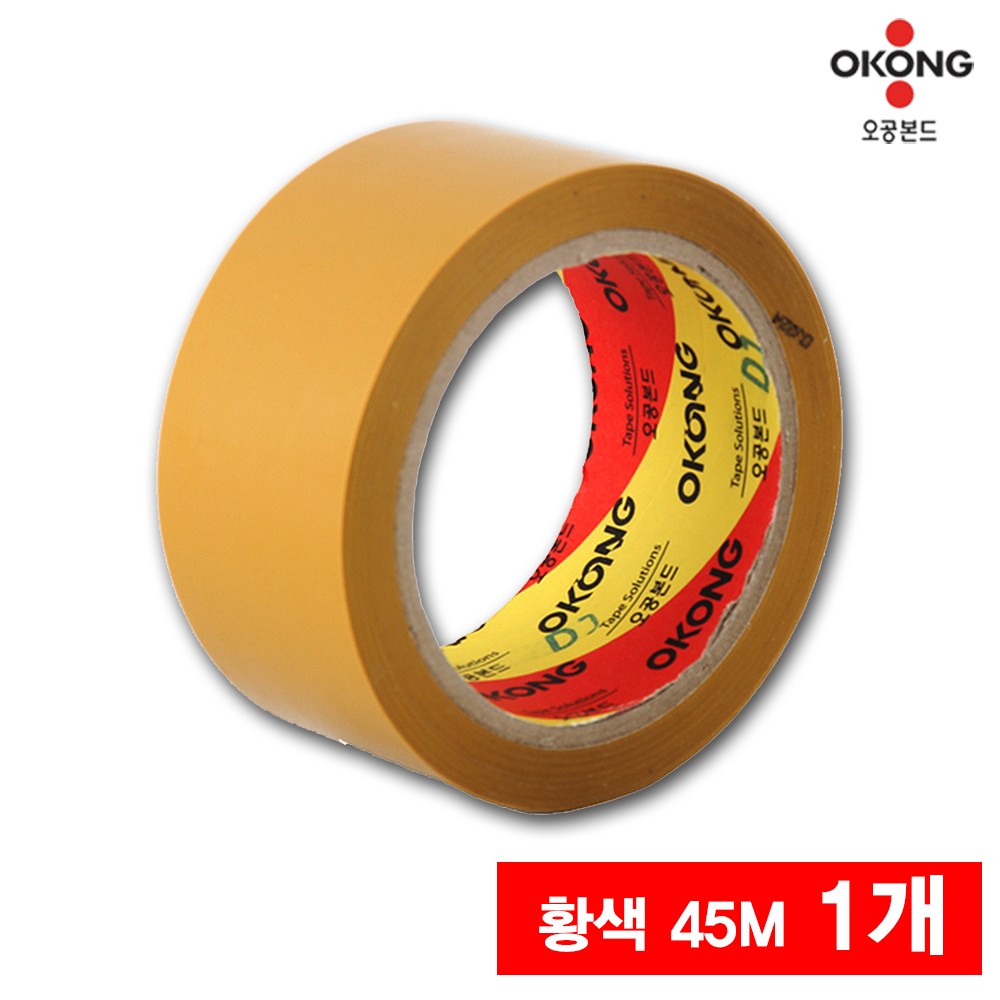 오공본드 국내산 아크릴 황색 박스테이프 45M 1개 / 중포장용 990원