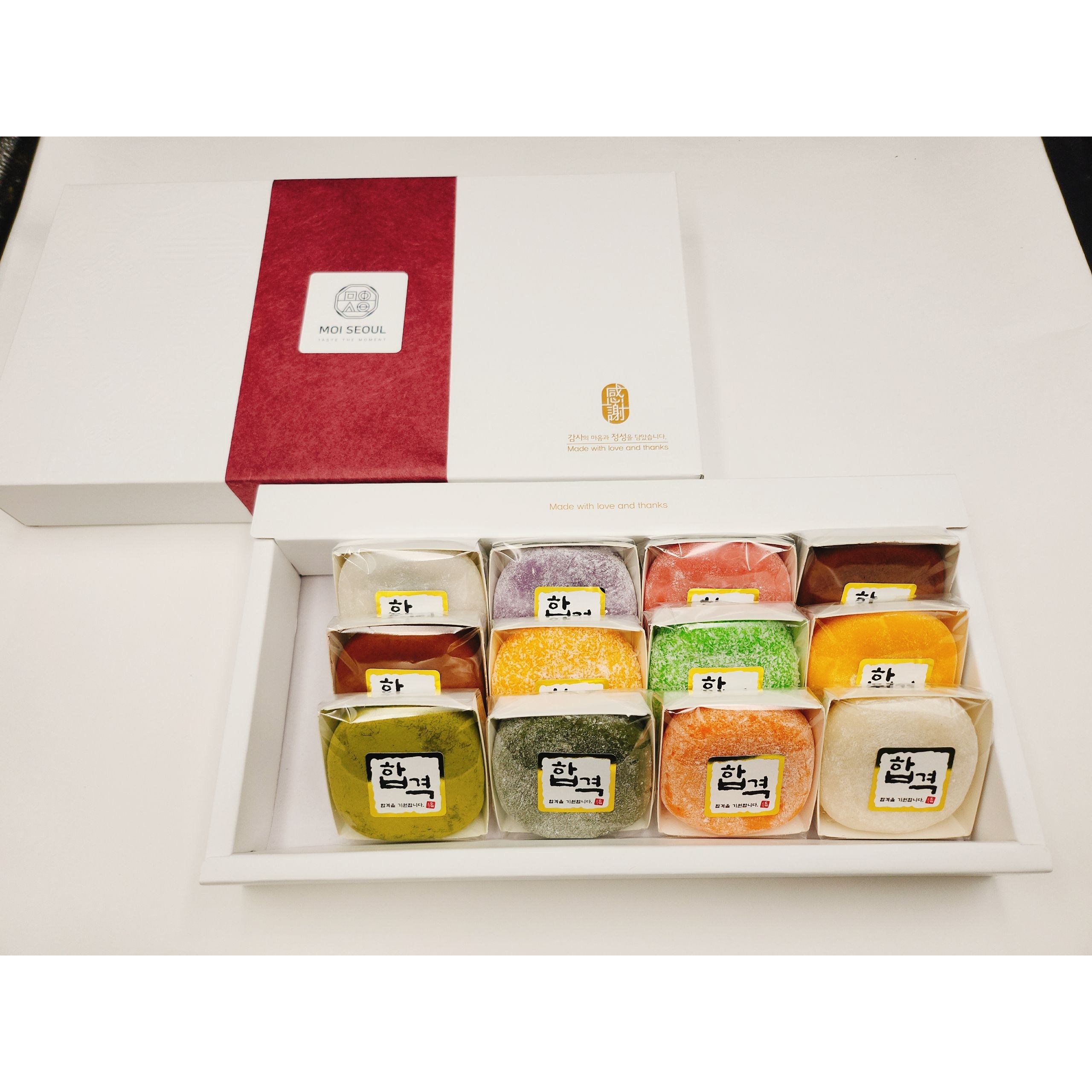 [모이서울] 수능 합격떡 고급 수제과일모찌 혼합선물세트 (선물박스포장) 간식 답례품, 12개, 55g 29,500원