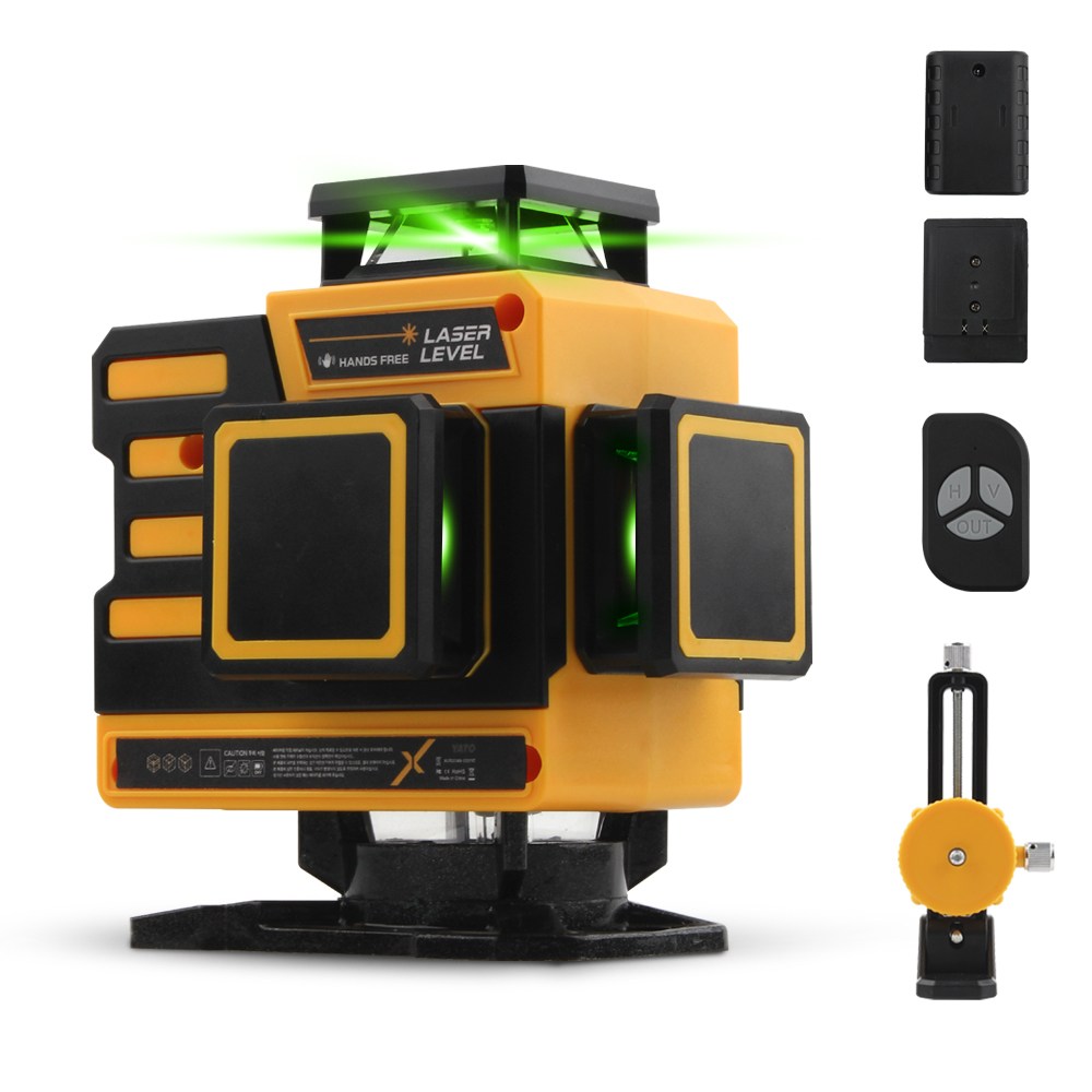 야토 레이저 레벨기 동작감지 센서 리모컨 작동 그린 4D 16라인 실내작업 수평기 풀세트, 1개 82,900원