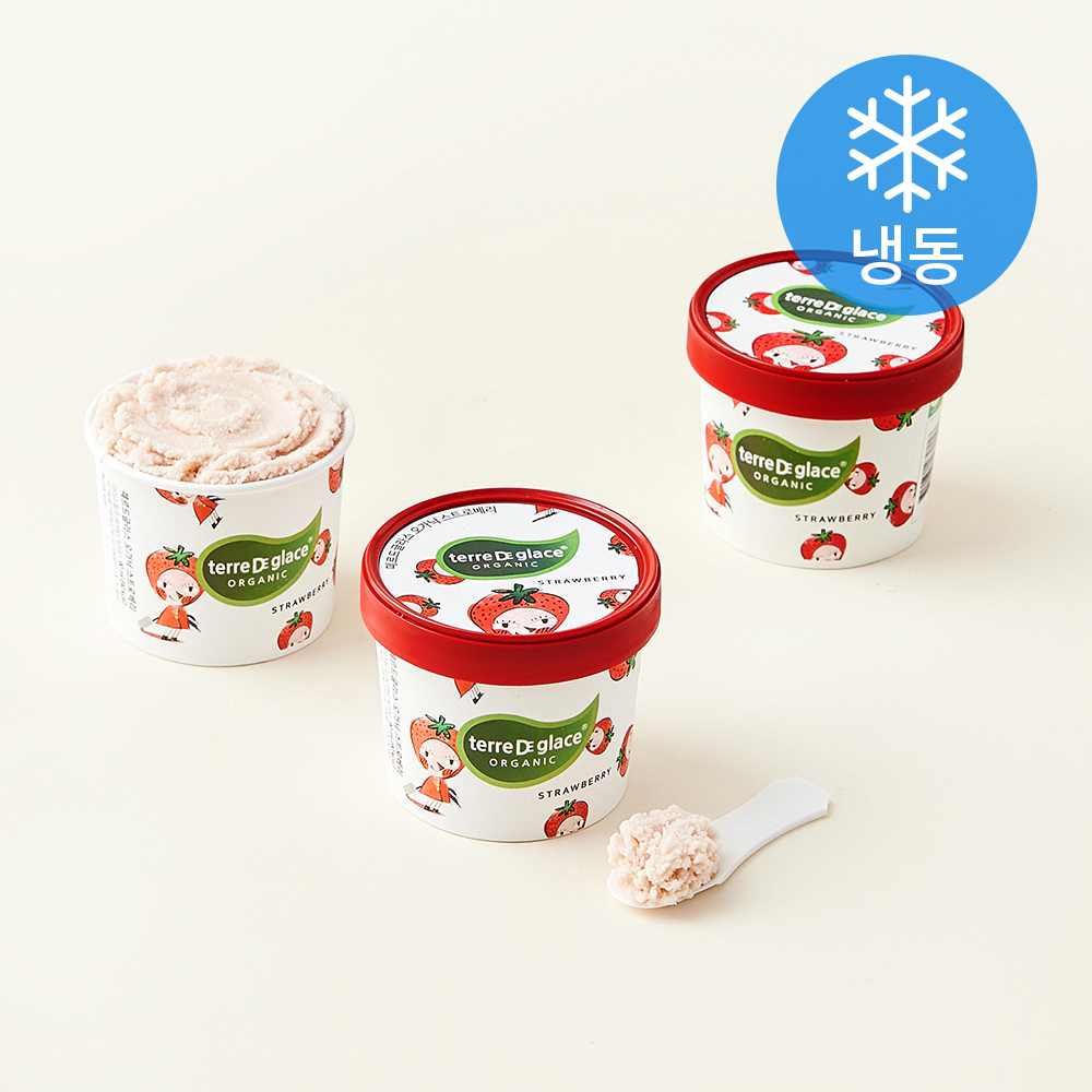떼르드글라스 유기농 인증 컵 아이스밀크 스트로베리 (냉동), 90ml, 1개입, 3개 14,400원