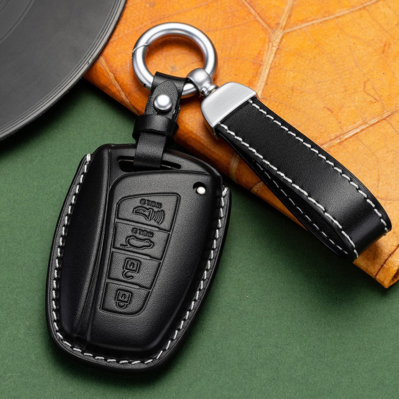 CABULE 호환 현대 키케이스 그랜저 그랜저HG IG 신형에쿠스 제네시스DH 싼타페DM 가죽 풀커버 자동차키케이스 키홀더 차키링 차량용품 28,800원