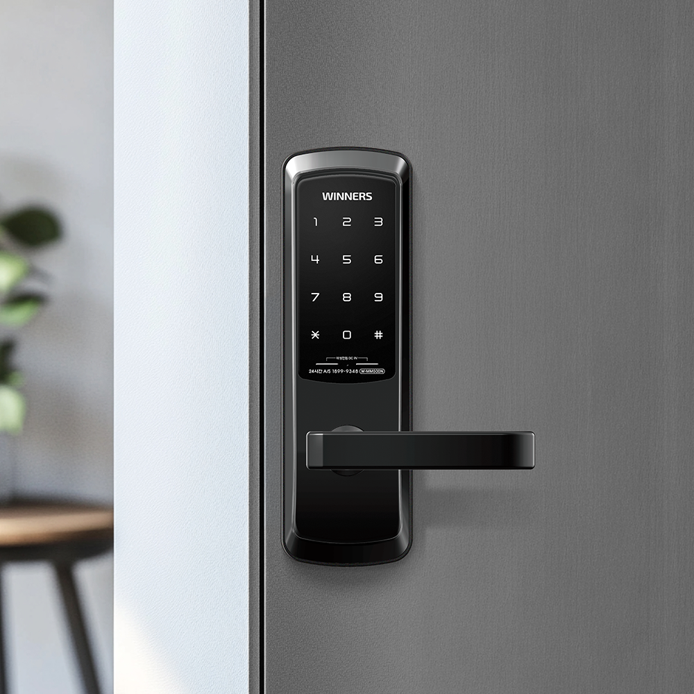 위너스 무타공 주키 비밀번호전용 핸들 디지털 번호키 도어락 현관문 손잡이 교체 W-MM500N, 고객직접설치, W-MM500N 59,500원