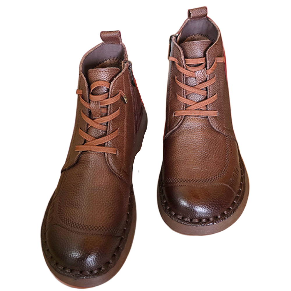 우아슈 소가죽 기모 방한 부츠 밴딩끈 겨울 털 방한화 8166 59,800원