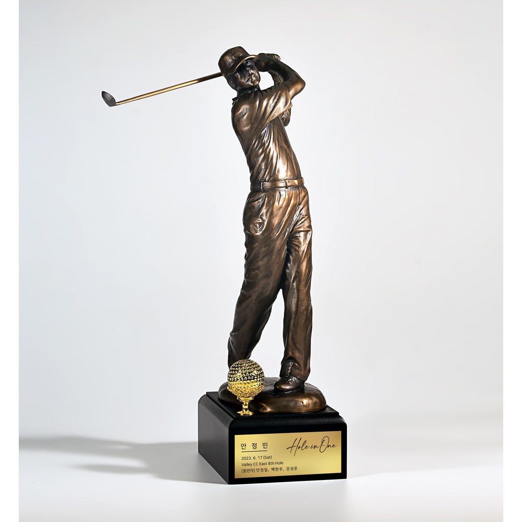 홀인원패 싱글패 이글패 청동 골프트로피 금속트로피 상패 기념패 언더파골프패 사이클버디패 제작 7-281, 1개 650,000원
