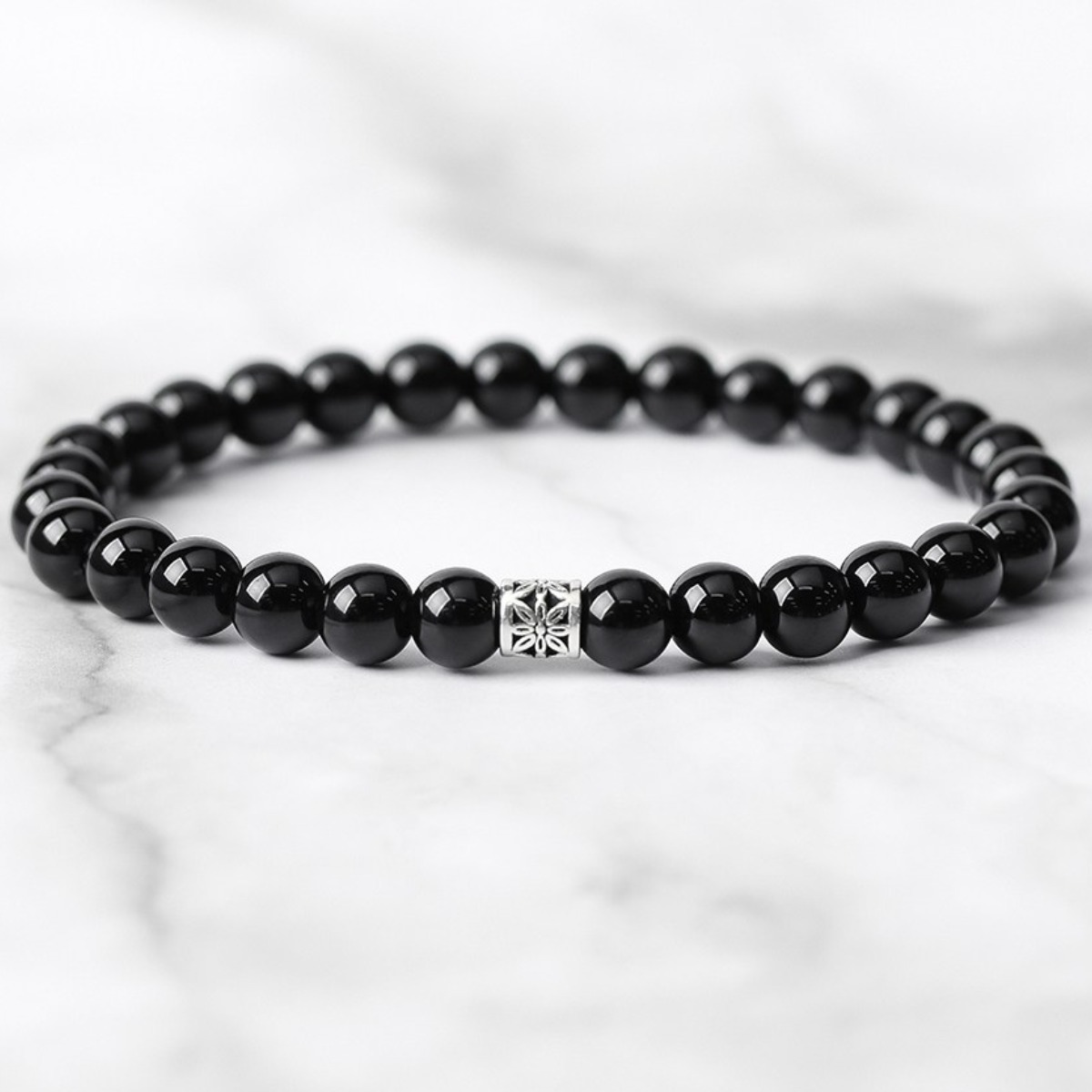 진주모아 특A 악한기운을 막는 액막이 불교 염주팔찌 오닉스 18,800원