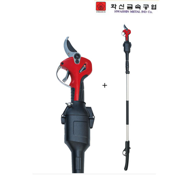 화신금속 전동 전지가위 S-3000 충전식 전동가위 가지치기 S-3000P 전용장대포함 1세트 199,000원