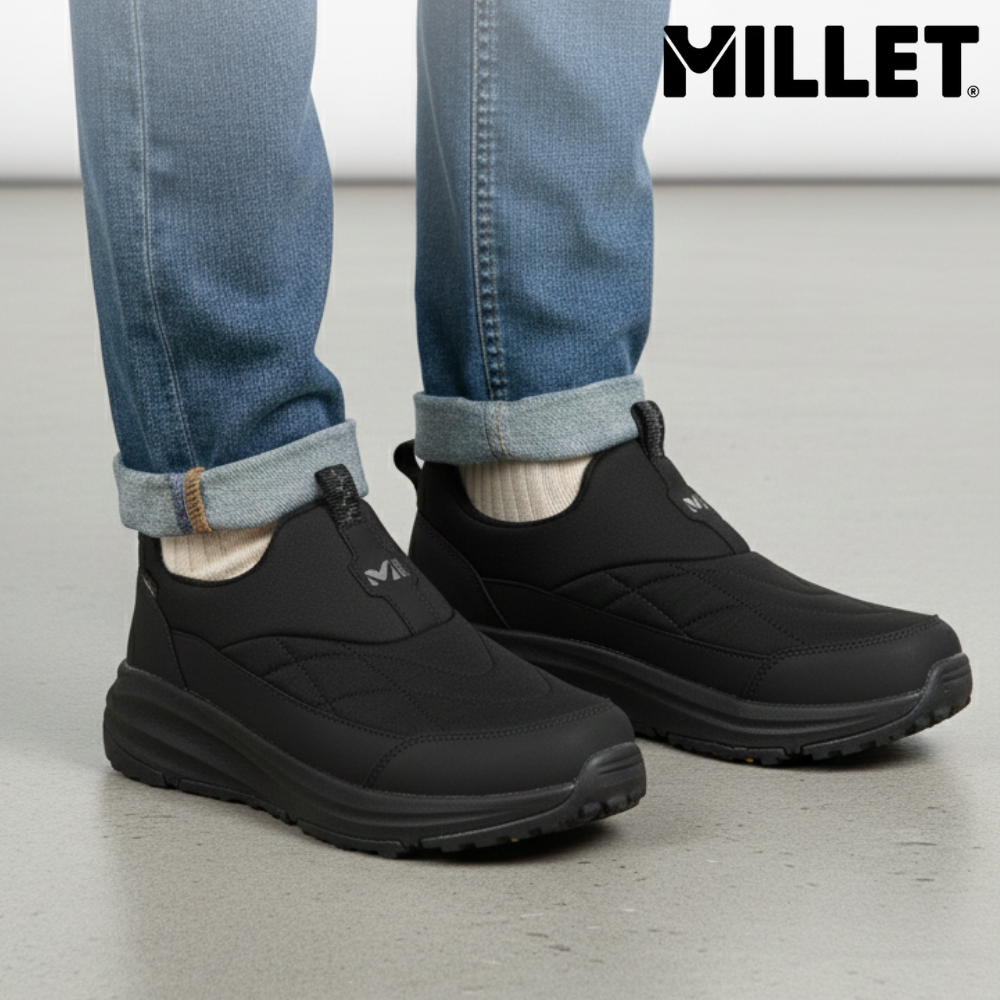 [국내매장발송] 밀레 남성 슬립온 방한 방풍 보온 등산 여행 캠핑 낚시 트레킹 이월상품 겨울 운동화 방한화 87,000원