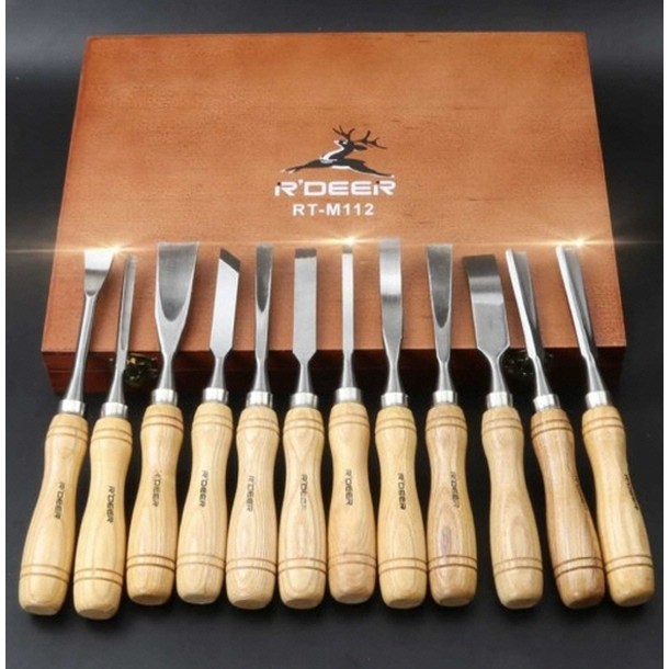 12종 조각도 세트 + 나무 망치 포함 조각끌  조각칼 우드카빙 목공예 세트 목조각 원목DIY 56,900원