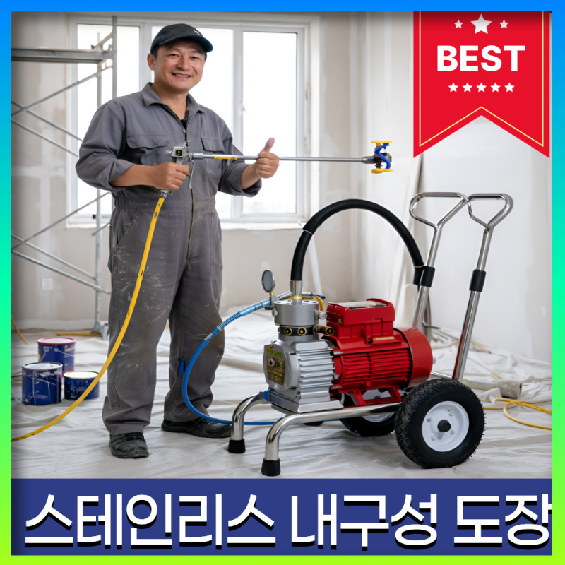 스라텍 자동 고압 도장기 페인트 휴대용 고효율 소형 전동 스프레이 기계, 1개 317,700원
