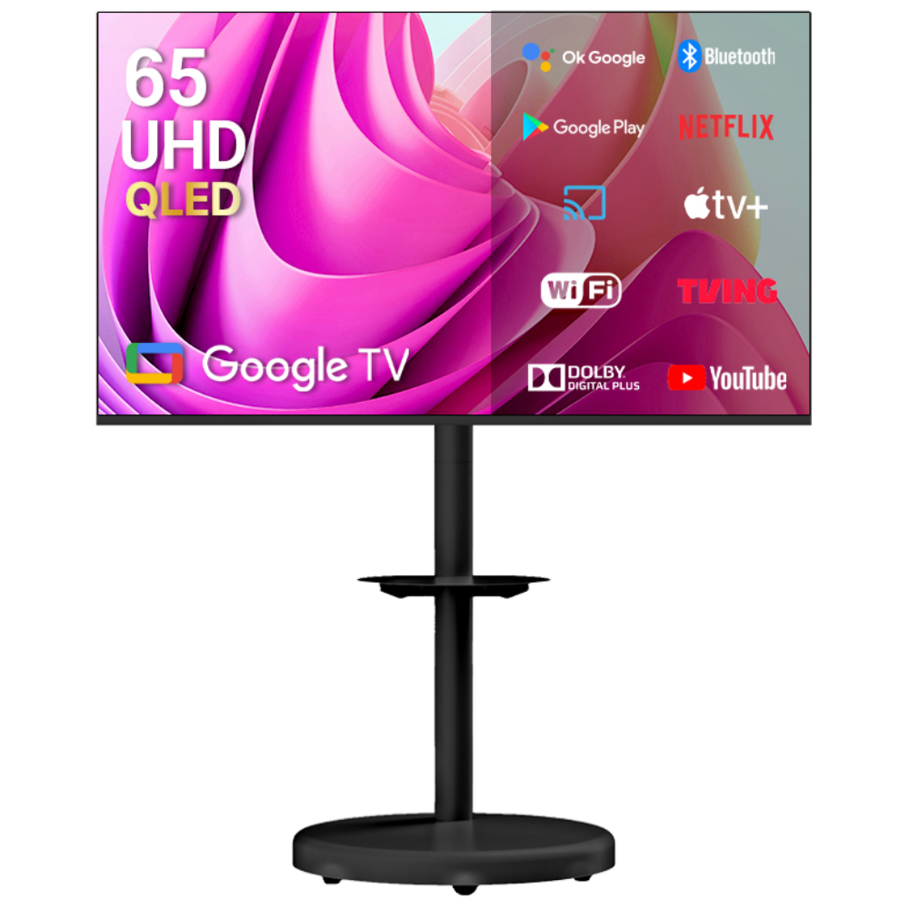 무빙큐빅스 스마트 4K UHD QLED 65인치 삼탠바이미 블랙에디션 스탠딩 이동식 TV 삼텐바이미 중소바이미, 방문설치, 스탠드형, 무빙큐빅스 4K UHD QLED 65인치 삼탠바이미, 165cm/65인치 858,000원