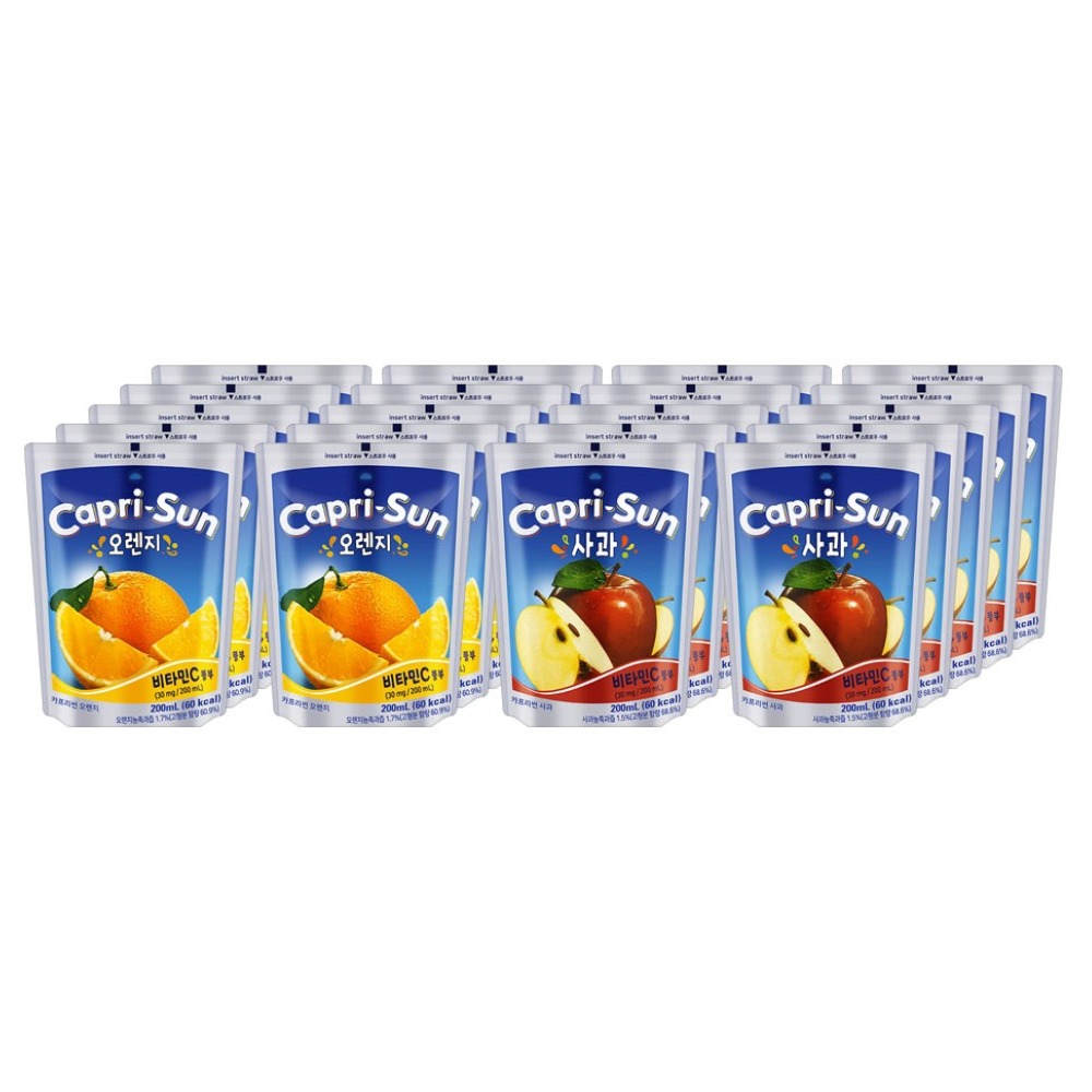 카프리썬 오렌지 200ml 10개+사과 10개, 20개, 200ml 13,900원
